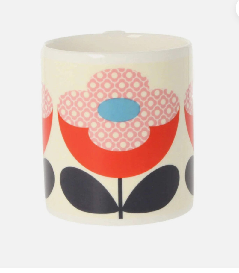 Orla Kiely Buttercup Stem Red & Pink Mug 300ml