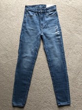 American Eagle AE Next Level Hi-Rise Jegging Skinny Jeans Brilliant Blue Sz 00