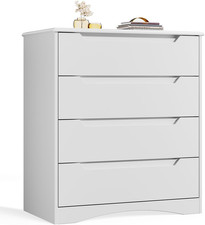 Cassettiera 4 Cassetti, Comò Camera Da Letto, Mobile Contenitore per Soggiorno, 