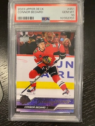Upper Deck 2023-24 - PSA 10 Rookie Young Guns - Connor Bedard #451 - GEM MT