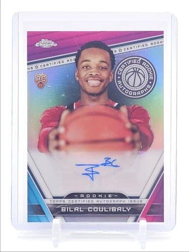 BILAL COULIBALY 2023-24 TOPPS CHROME CERTIFIED ROOKIE REFRACTOR RC AUTO Q3668