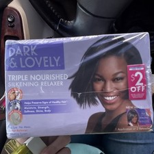 Dark Lovely No-Lye Relaxer Cream Shea Butter Protein Moisture Strength Shine