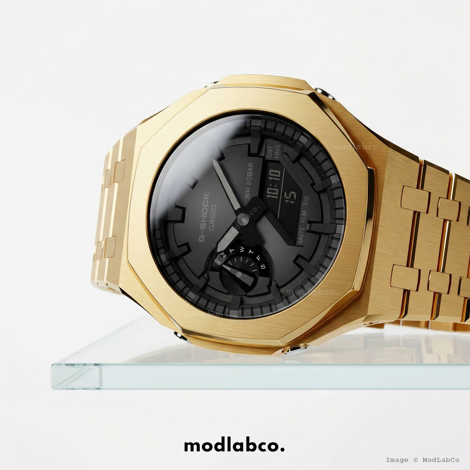modlab company [CLASSIC Series] G-Shock GA2100 model -Full Gold-Tone Design watc image 6