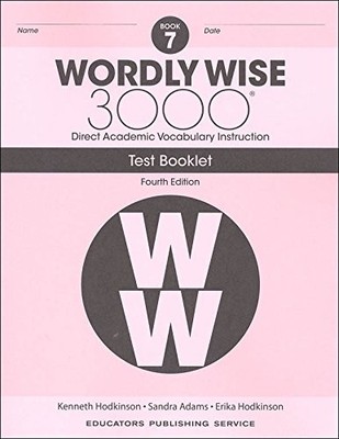 Wordly Wise, Grade 7 Test Booklet