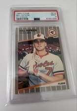 1989 Fleer - Billy Ripken #616 FF on Bat Knob Error Psa 9