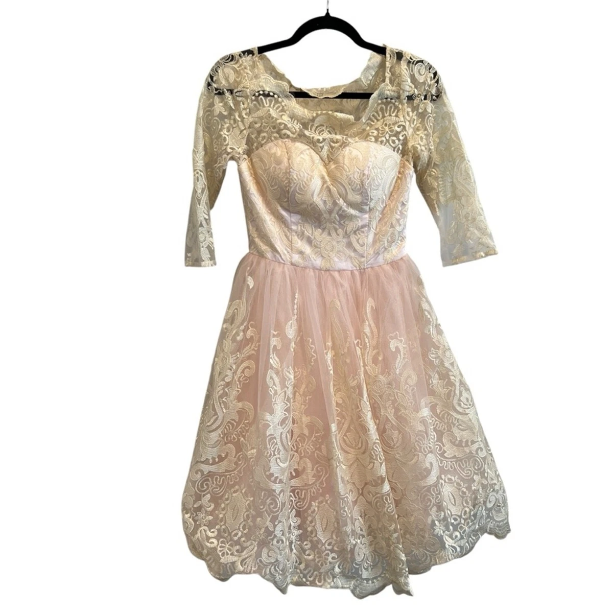 self portrait lace trim mini dress Self-Portrait Guipure Lace Mini Dress main image 0