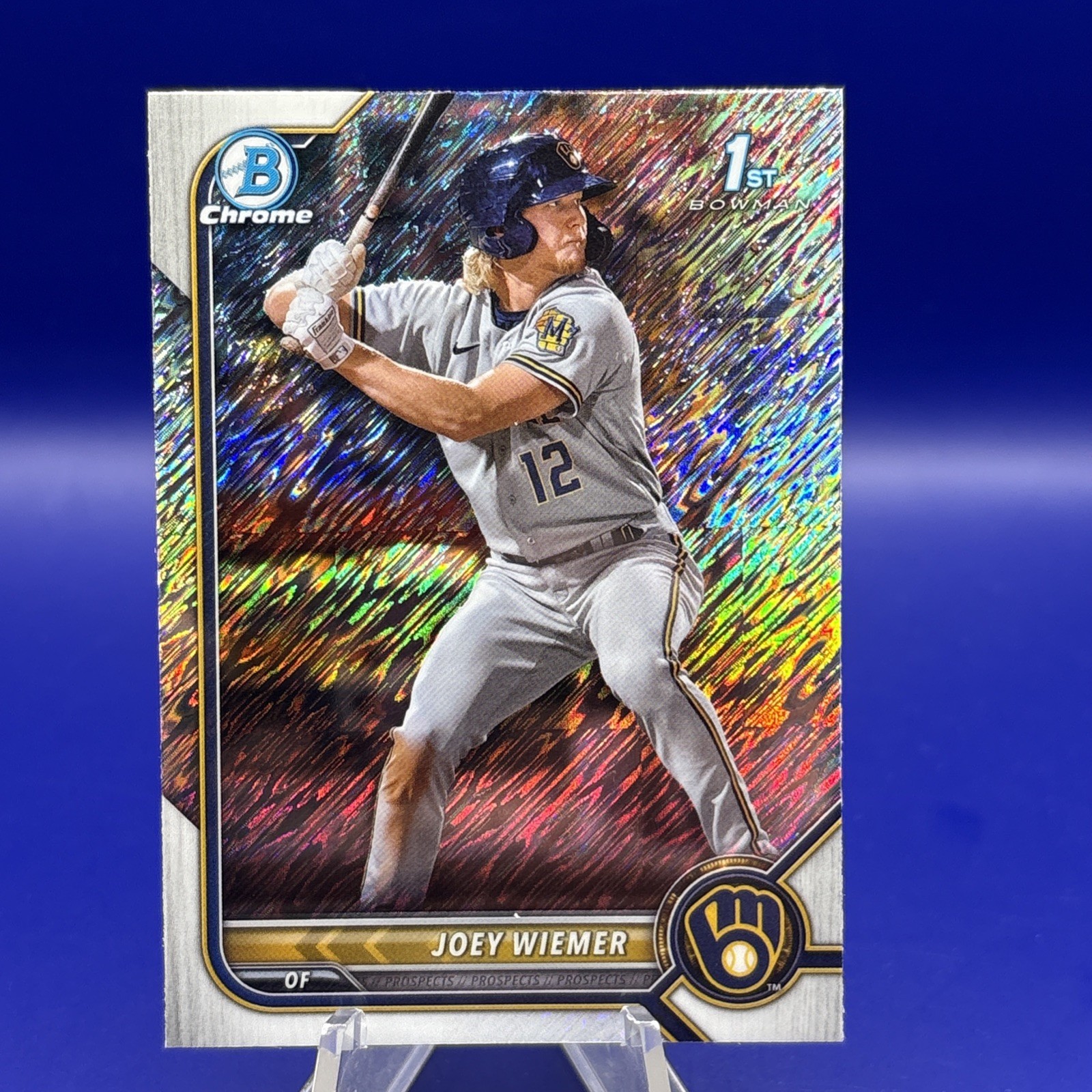 2022 Bowman Chrome JOEY WIEMER 1st Rookie Card SHIMMER REFRACTOR #BCP-207 RC