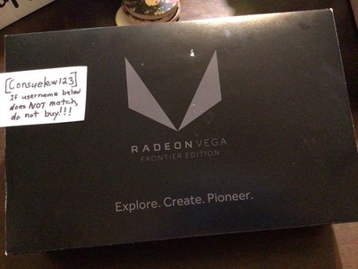 AMD Radeon Vega Frontier Edition 16GB HBM2 Professional Gaming GPU, 2x8 Pin PCIe