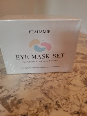 PEAUAMIE Under Eye Patches (30 Pairs) Gold Eye Mask and Hyaluronic Acid Eye P...