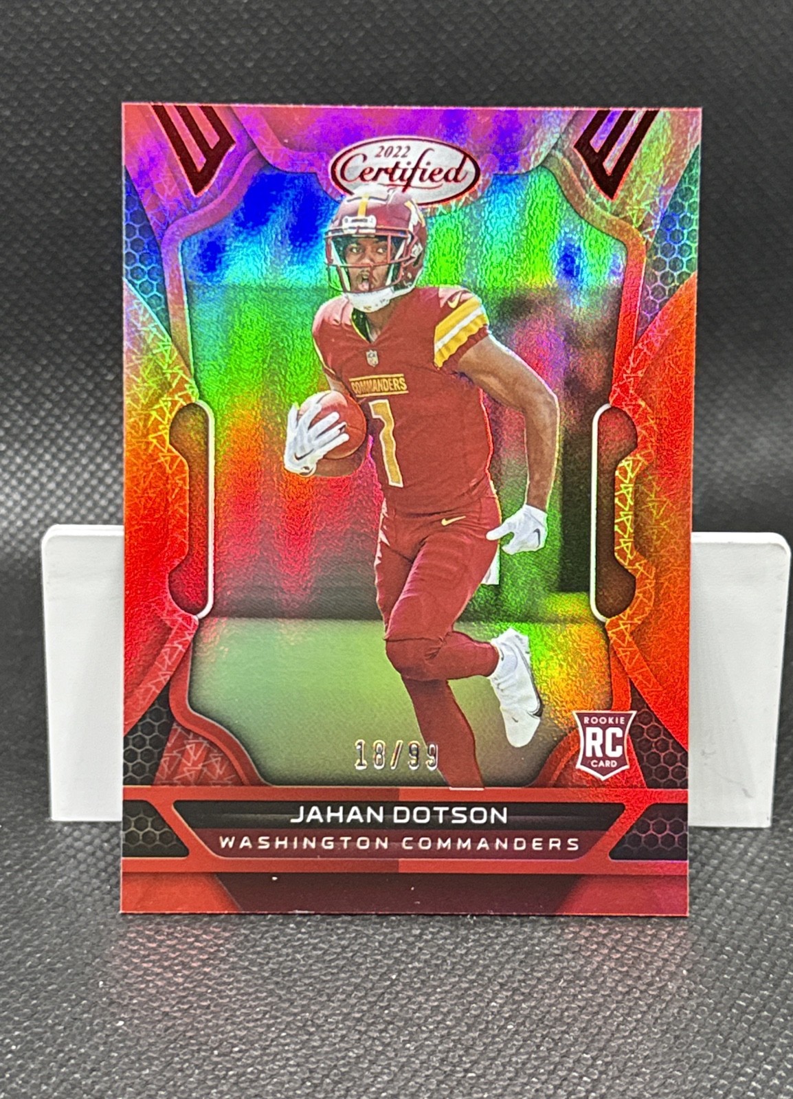 2022 Panini Certified - Rookies Jahan Dotson #114 Mirror Red /99 (RC)