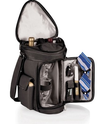 Wine Cheese Cooler Picnic Time Insulated Triangular Tote Utensils Holders NWOT