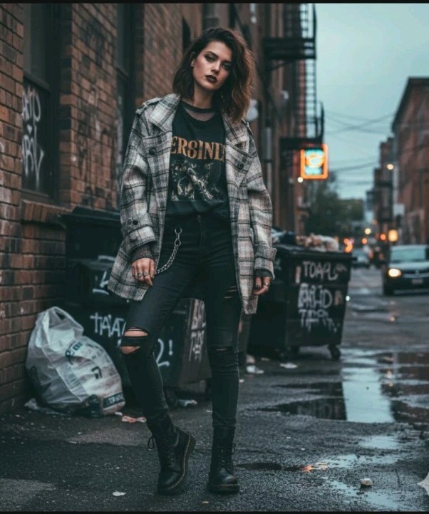 Democracy Plaid One Button Lined Jacket Size Small - image 1