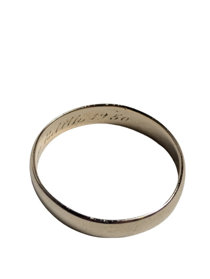 Vintage 14k yellow gold 1950 wedding Band Men's Sz 9 band 2.45g - Image 3 of 4