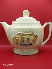 Porcelier~Tea Pot~Vitreous Hand Decorated China~Colonial Hearth~Made in USA