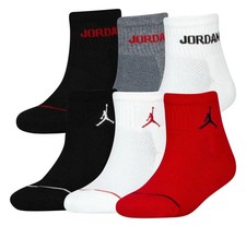 NWT Nike Air Jordan Cushioned Youth Legend Ankle Socks 6 Pack MEN 6-8 BJ0342-RK2