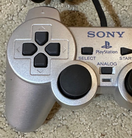 Genuine Oem Sony PS2 Dualshock 2 Controller Silver Playstation 2 Tested Works