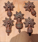 5 Drop Pulls ( 1 Larger~4 Smaller) Dresser/cabinet Knobs Teardrop VINTAGE! — photo 1