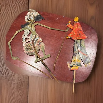Antique Wayang Kulit Shadow Puppet Set- 23  & Another 20 Puppet Handles Broken