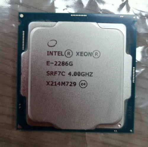 Intel Xeon E-2286G 4.0 GHz 6-Core (SRF7C) Processor.  CPU