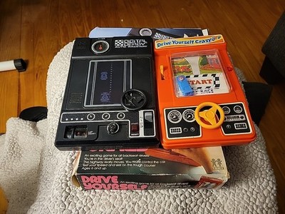 Vtg 1976 Tomy Drive Yourself Crazy & 1978 Digital Derby Games w/Boxes For Parts