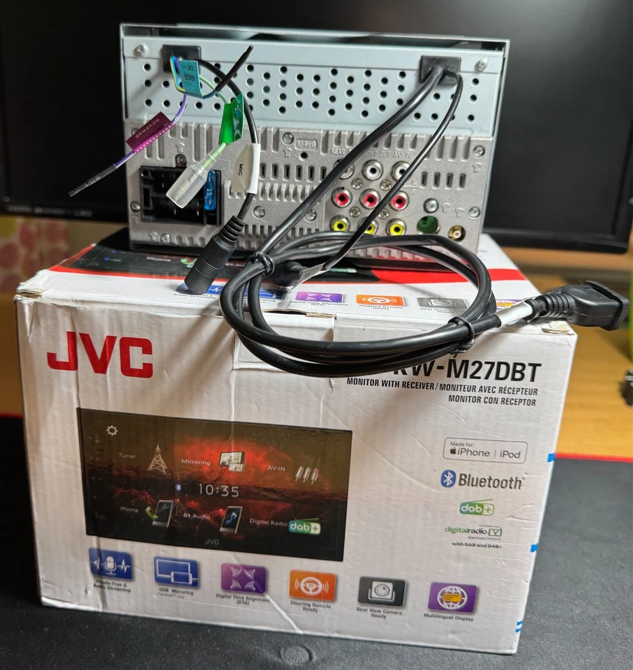 Autoradio JVC KW-M27DBT DAB+ Doppio Din 2DIN Bluetooth Android Mirroring - Immagine 2 di 4