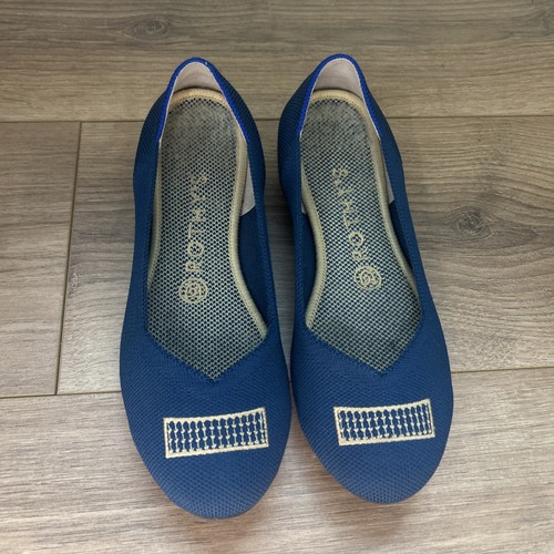 Rothy's The Flats in Blue Holiday Licorice Women's Size 7