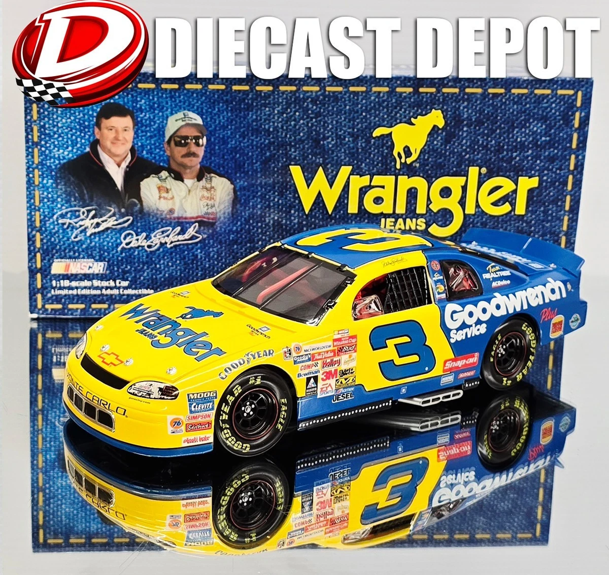 Dale Earnhardt Yellow Diecast Racing Cars 1999 Vehicle Year for