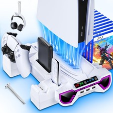 Cooling Station with Controller Charging for PS5/Slim/Pro White