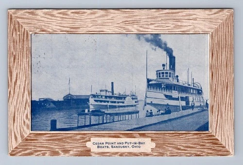 CEDAR POINT PUT-IN-BAY SHIPS SANDUSKY OHIO POSTCARD 1910
