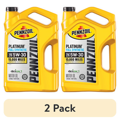 BIG SALE - 2 pack Pennzoil Platinum Full Synthetic 5W-30 Motor Oil, 5 Quart