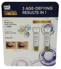 2 PACK .5oz EACH RoC Retinol Correxion Darl Circles / Wrinkle Reducing Eye Cream