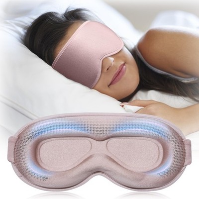 Weighted Sleep Mask 3D Contoured Zero Eye Pressure Blackout Eye Cover Pink 1 ...