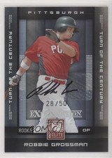 2008 Donruss Elite Extra Edition Rookie 28/50 Robbie Grossman #182 Auto 9wb