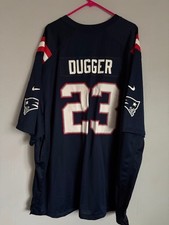 Kyle Dugger replica New England Patriots jersey by Nike, 5XL