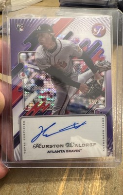2025 Topps Pristine-auto Hurston Waldrep PA-HW prpl Pristine Pulsar Refractor/99