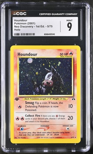 Houndour (1st Edition) graded CGC 9 for sale on eBay