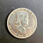 1951-S Franklin Half dollar Coinsnap AU, great lustre