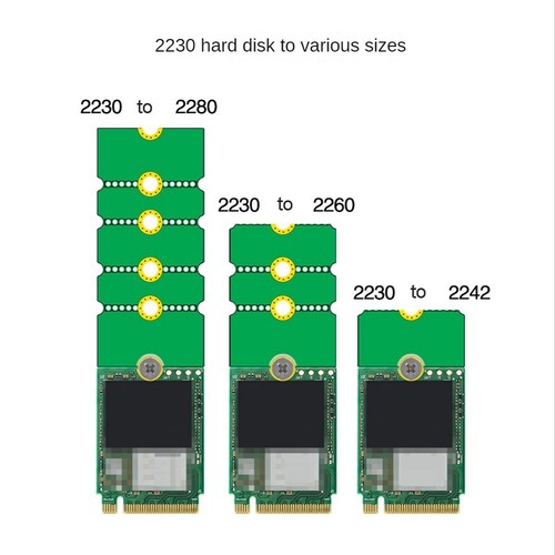 1X(NGFF NVME M.2 Extended Bracket 2230 Bis 2242/2260/2280, 2242 Bis 2280, 25208 - Photo 5/6