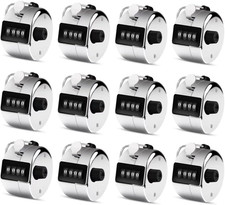 12 Pcs Hand Tally Counter 4-Digit Lap Counter Clicker, Manual Mechanical Handhel