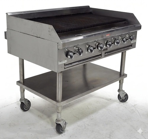 Used Southbend HDC-48 48" Heavy Duty Gas Charbroiler 160K BTU w/ Mobile Stand