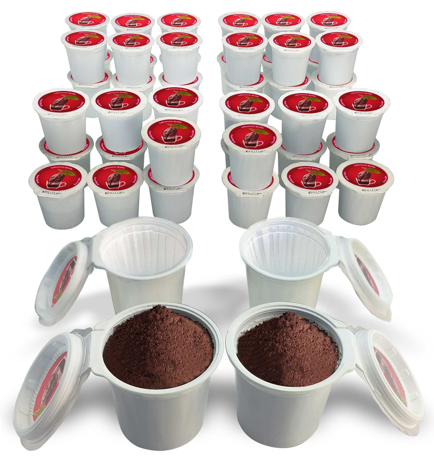 48 Pods - Use Your Favorite Coffee, Fits all K Cup Brewers, Make Your Own Pod...