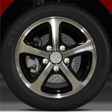 15x6 Factory Wheel Black Machined Bright For 2012-2015 Honda Civic
