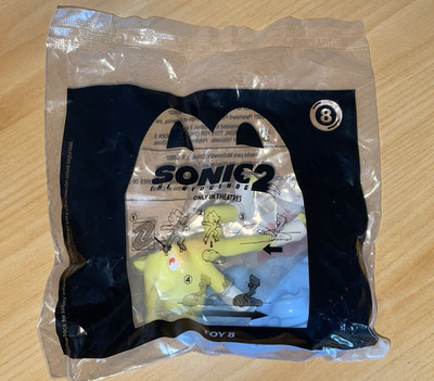 2022 McDonalds Happy Meal Toy Sonic 2  Toy #8 Super Sonic ~New Sealed~