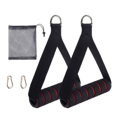 1 Pair Exercise Handle Fitness Grip for Cable Machine Resistance Band Training