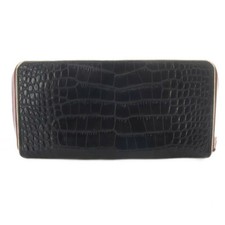 Dries Van Noten Leather Black Long Wallet Zipper