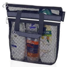 DV Lifestyle Mesh Shower Bag 10.2x9.9'' Quick-Dry Caddy with Zipper  2 Pocke...