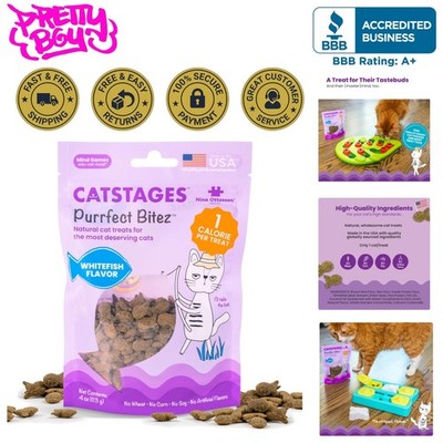 Nina Ottosson Purrfect Bitez 4oz Natural Whitefish Cat Treats - Crunchy Delight