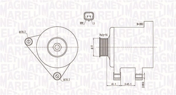 Magneti Marelli Lichtmaschine Generator Lima 063731741010 12V FüR Peugeot 308 Sw-image