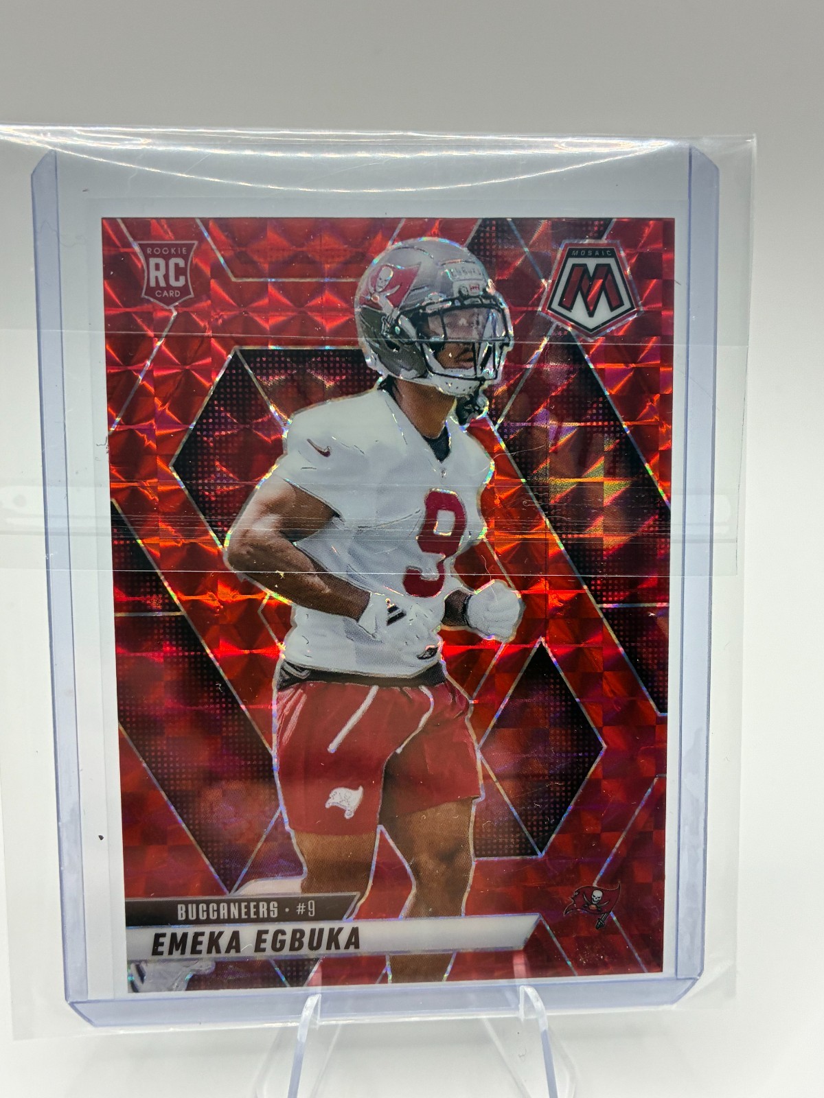 2025 Panini Mosaic - EMEKA EGBUKA ROOKIE MOSAIC RED PRIZM 376 RC COLOR MATCH!