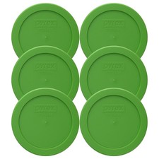 Pyrex 7200-PC (2-Cup) Lawn Green Replacement Lid (6-Pack) - Made in USA